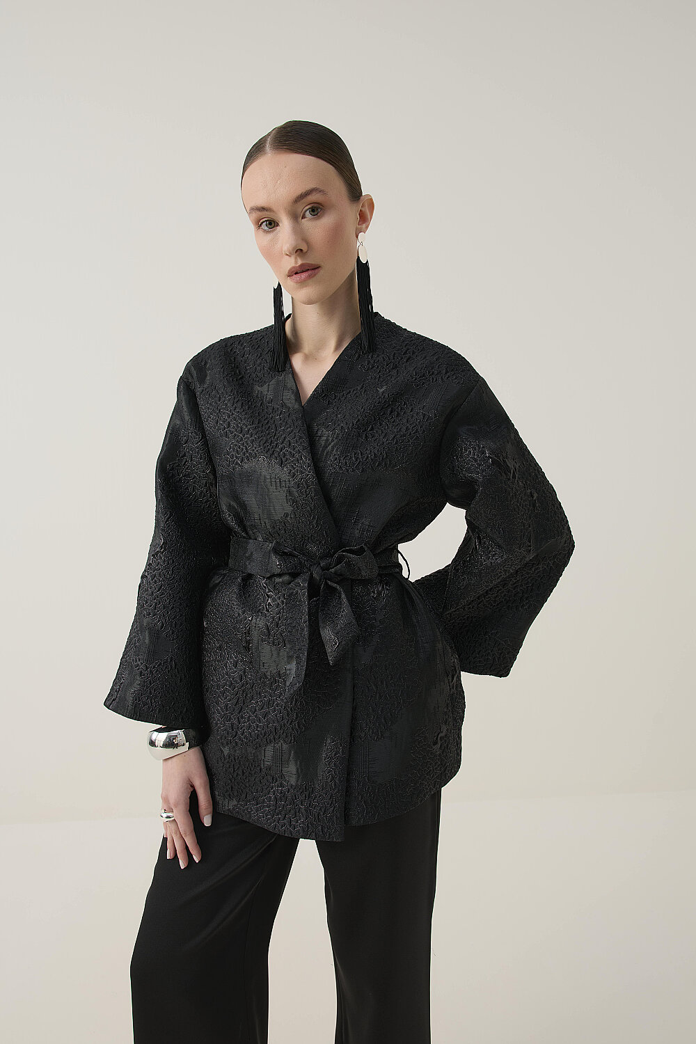 KİMONO CEKET SİYAH - 3