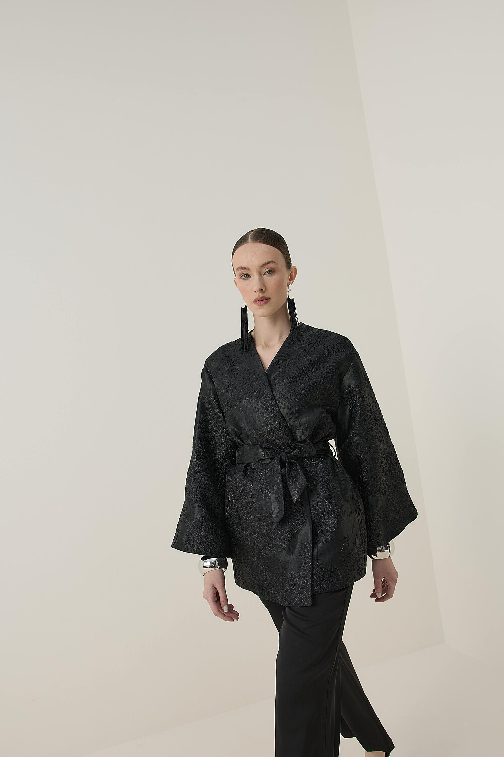 KİMONO CEKET SİYAH - 5