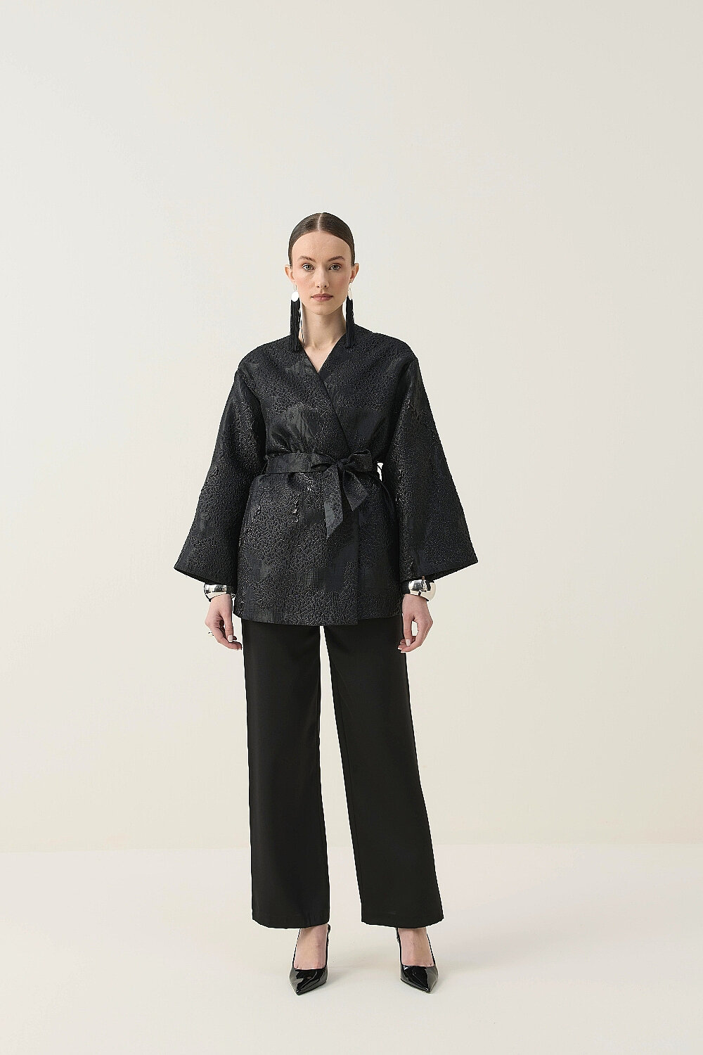 KİMONO CEKET SİYAH - 2