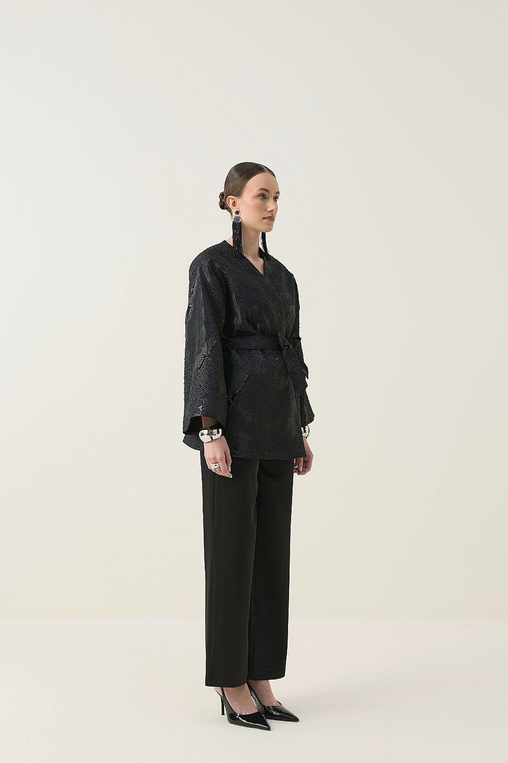 KİMONO CEKET SİYAH - 9