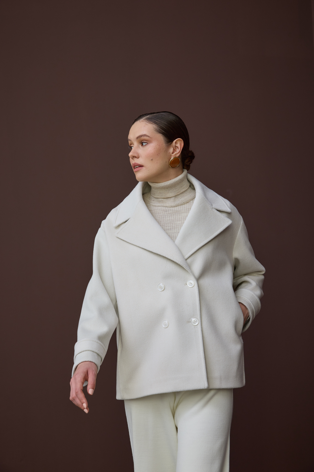 KISA KAŞMİR KABAN EKRU - 5