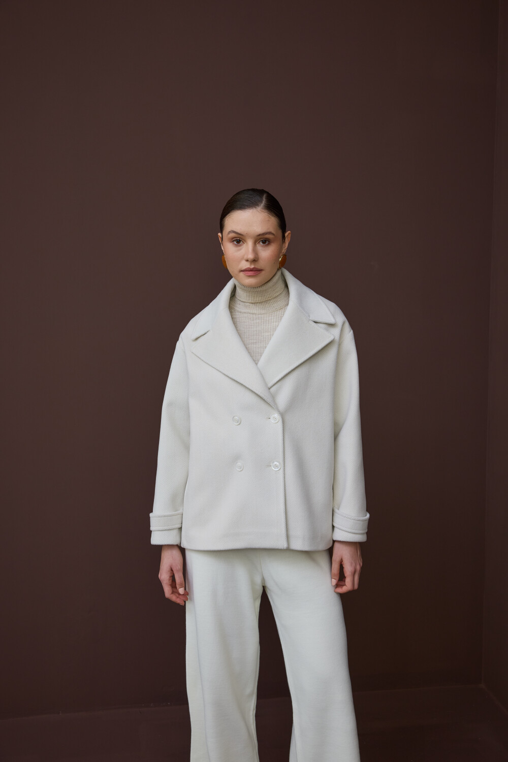 KISA KAŞMİR KABAN EKRU - 6