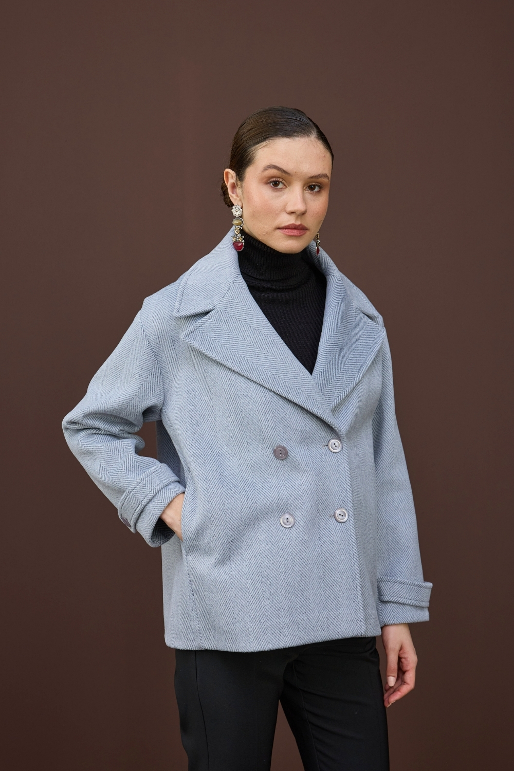 KISA KAŞMİR KABAN GRİ - 2