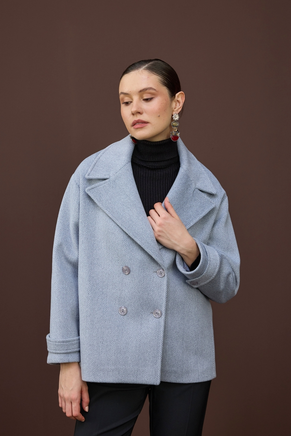 KISA KAŞMİR KABAN GRİ - 1