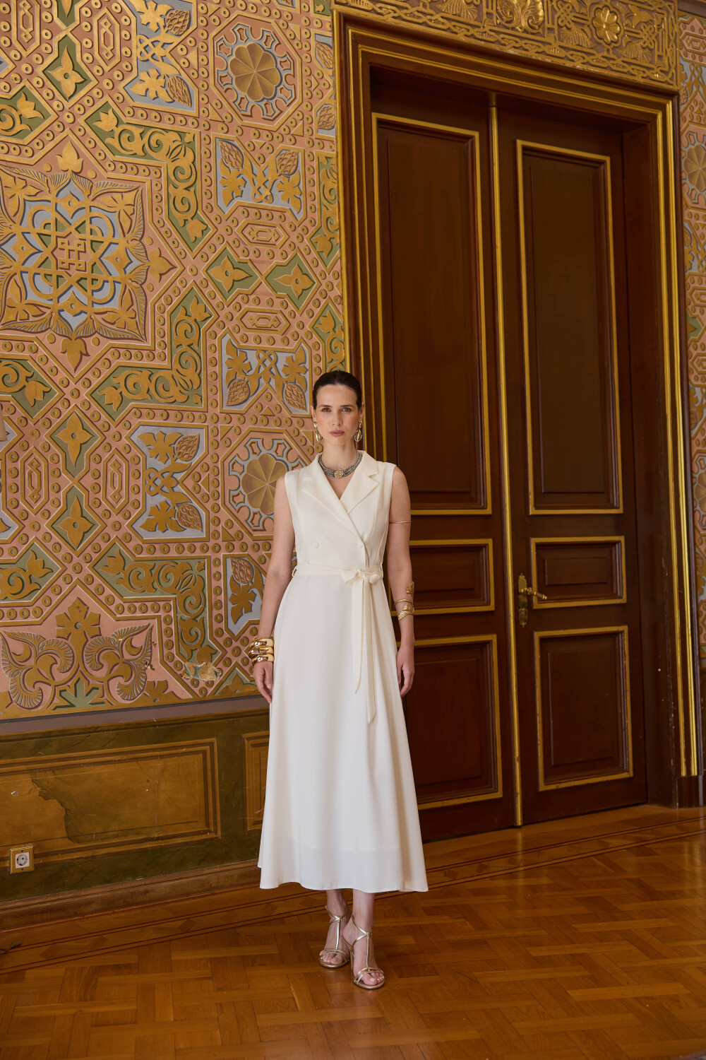 KRUVAZE ELBİSE EKRU - 4