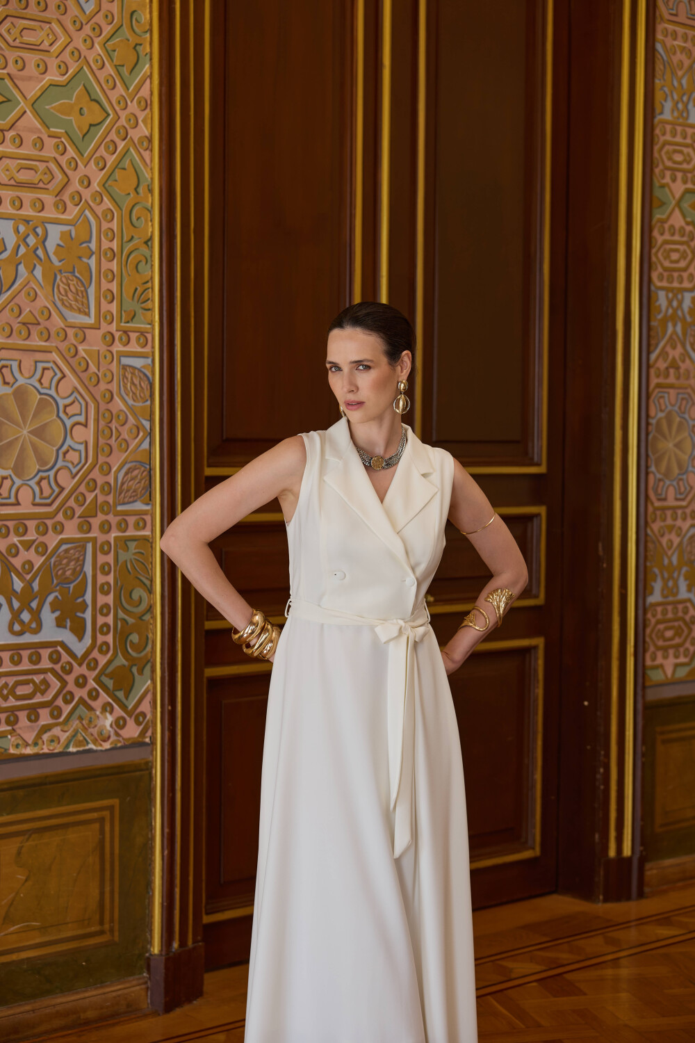 KRUVAZE ELBİSE EKRU - 3