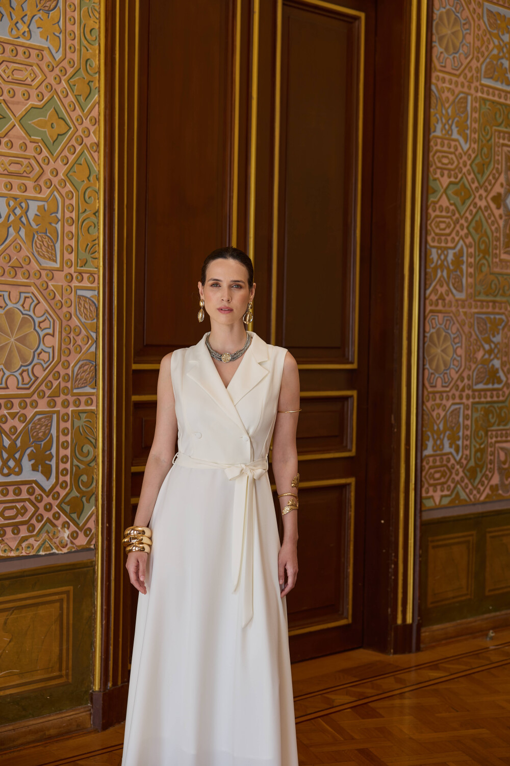 KRUVAZE ELBİSE EKRU - 2