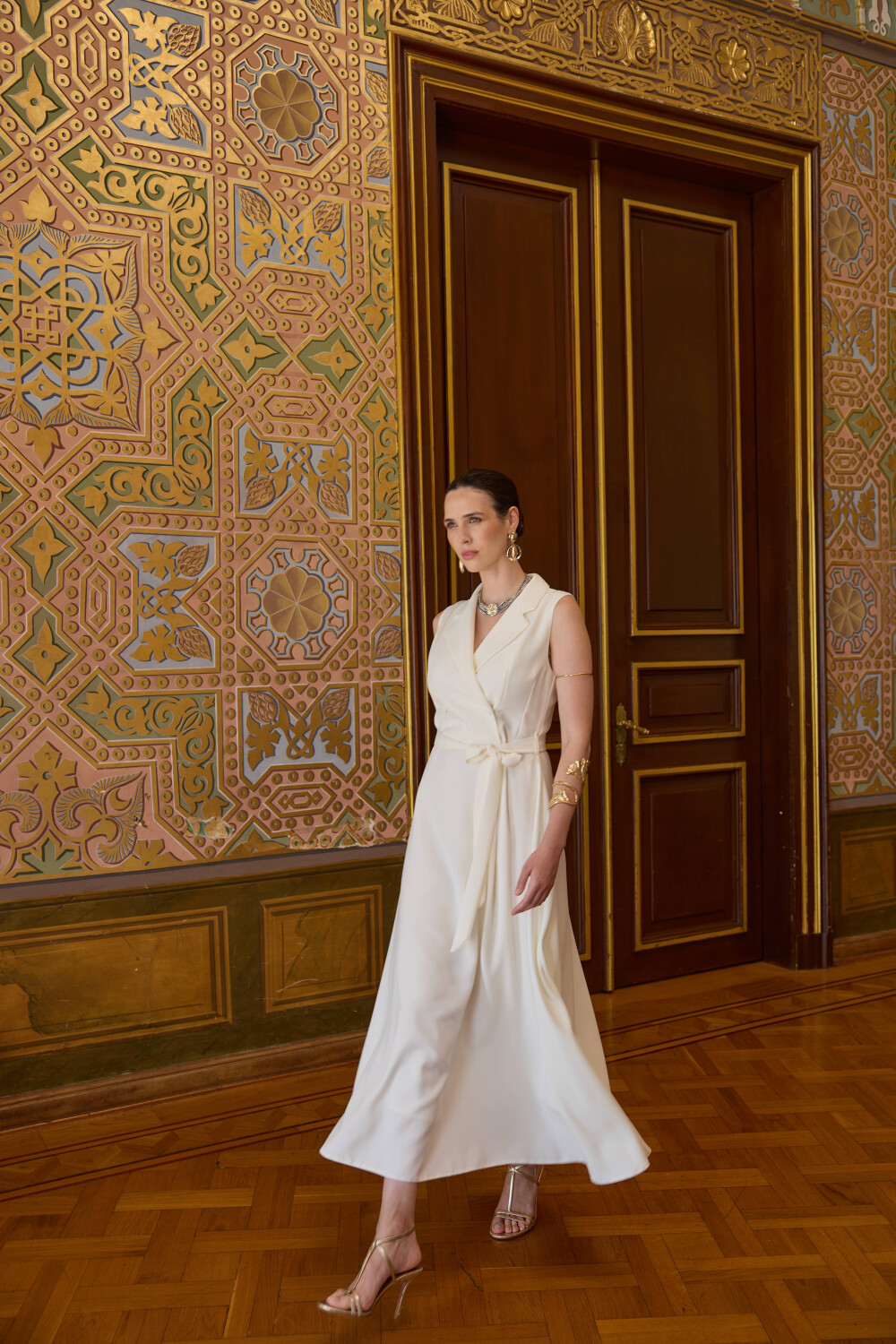 KRUVAZE ELBİSE EKRU - 6