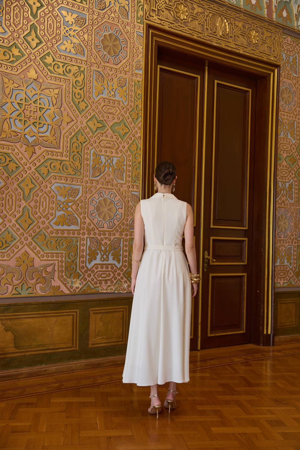 KRUVAZE ELBİSE EKRU - 8