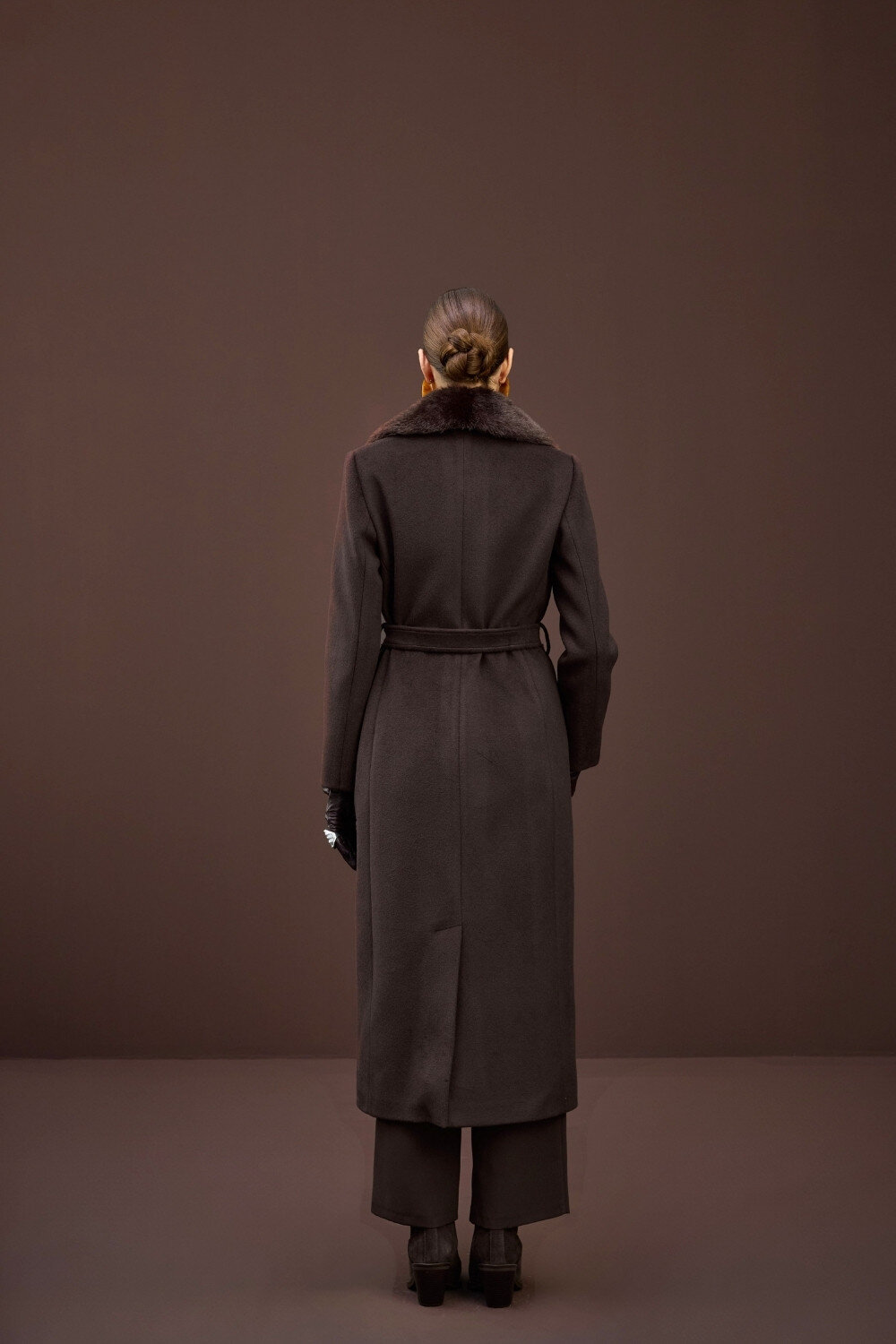 KÜRK YAKALI KABAN KAHVE - 6