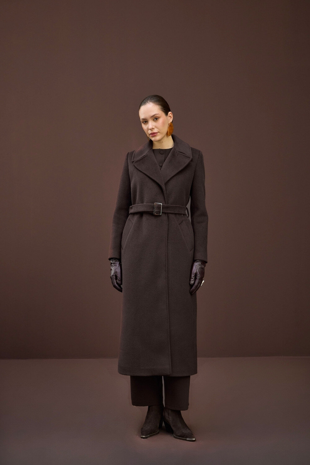 KÜRK YAKALI KABAN KAHVE - 7