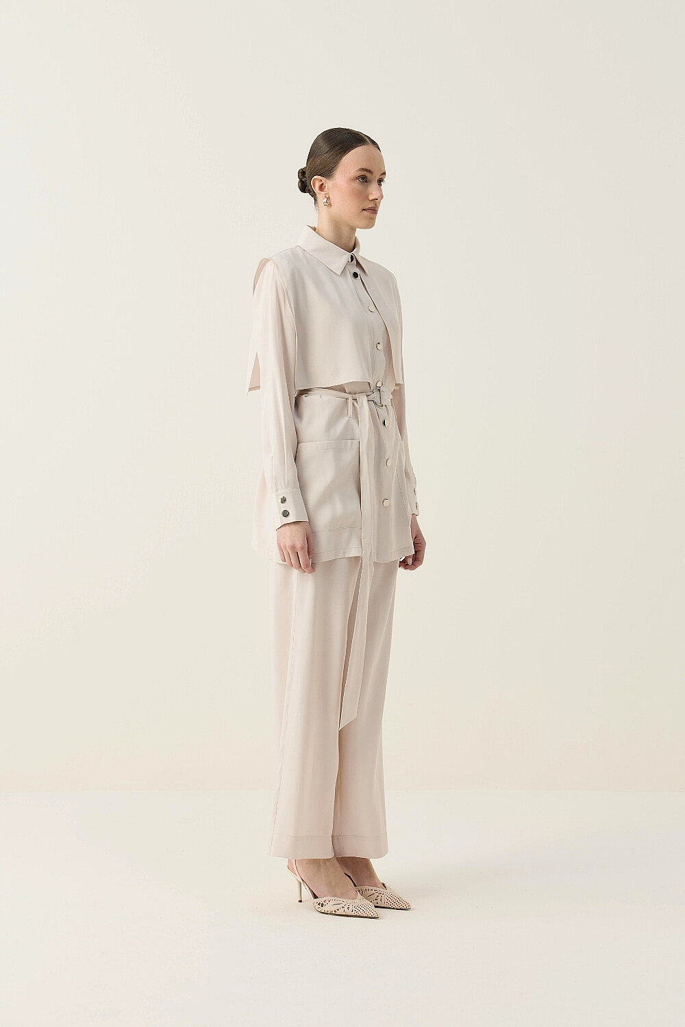 MODAL KUMAŞ ÇITÇITLI TAKIM BEJ - 6