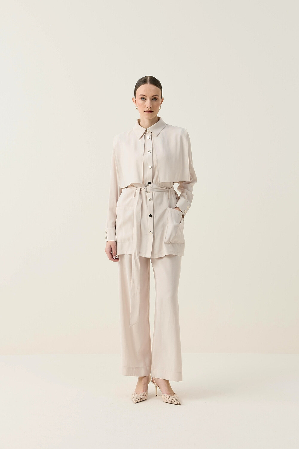 MODAL KUMAŞ ÇITÇITLI TAKIM BEJ - 7