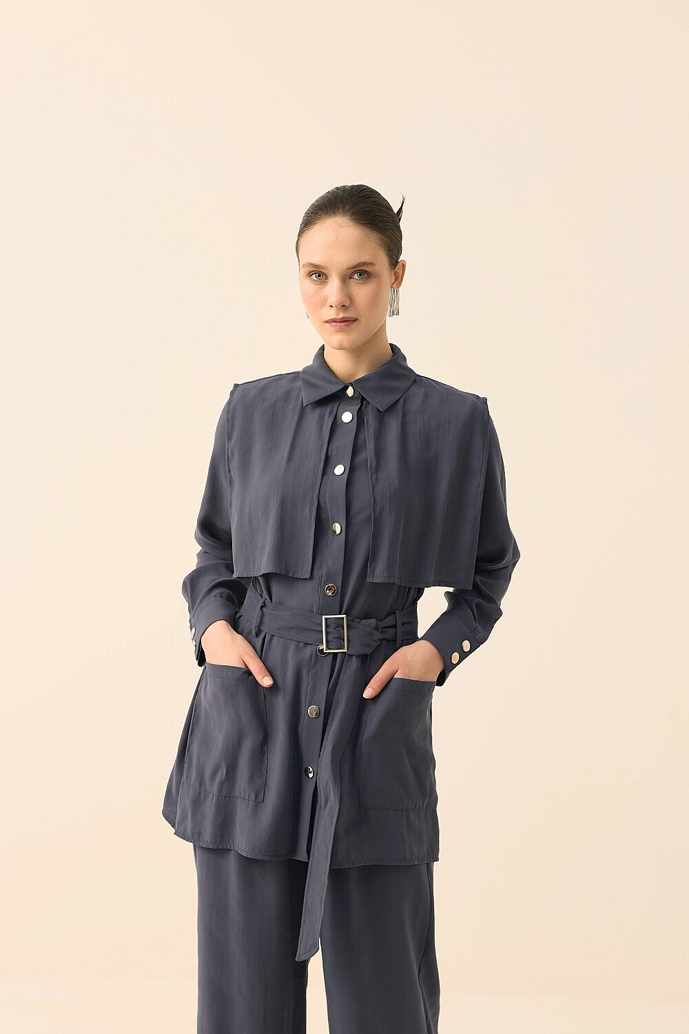 MODAL KUMAŞ ÇITÇITLI TAKIM İNDİGO - 1