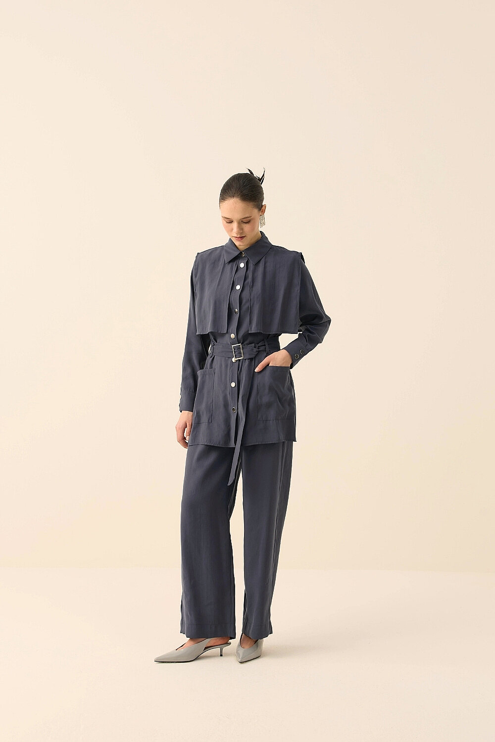 MODAL KUMAŞ ÇITÇITLI TAKIM İNDİGO - 2