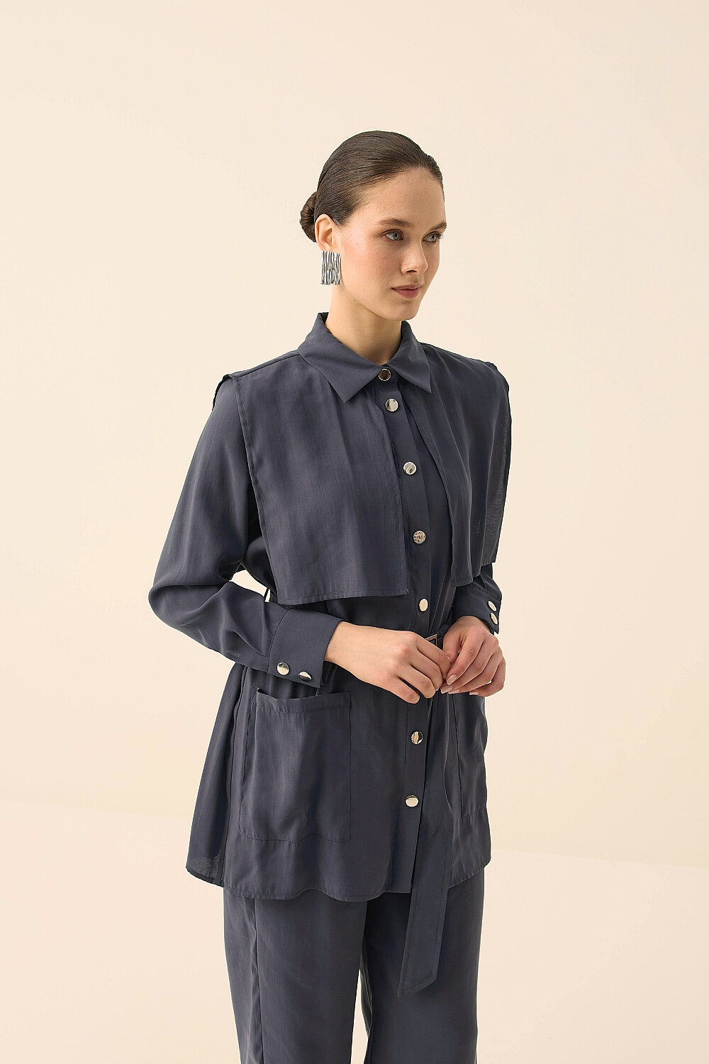 MODAL KUMAŞ ÇITÇITLI TAKIM İNDİGO - 3