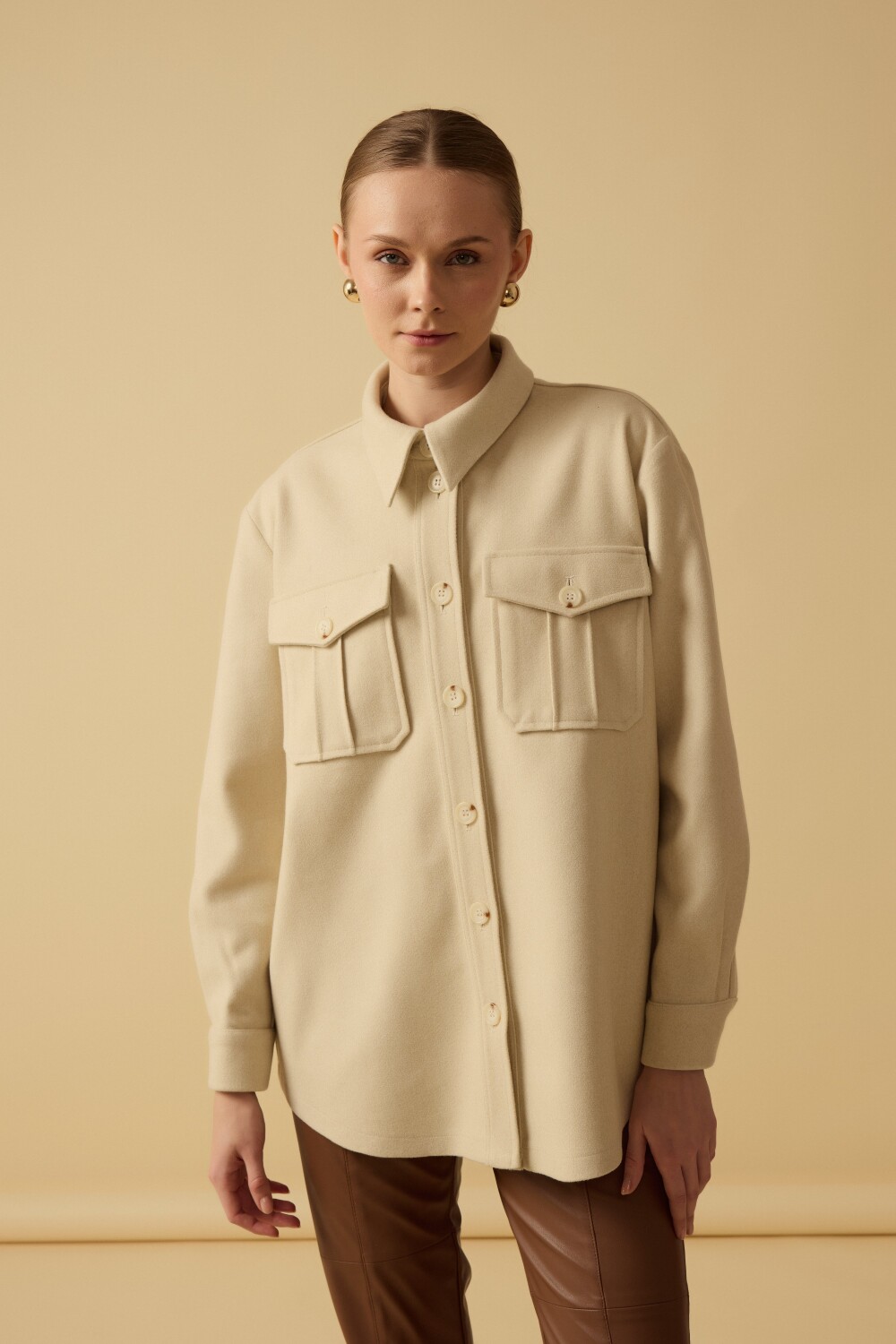 ODUNCU KAŞE GÖMLEK BEJ - 