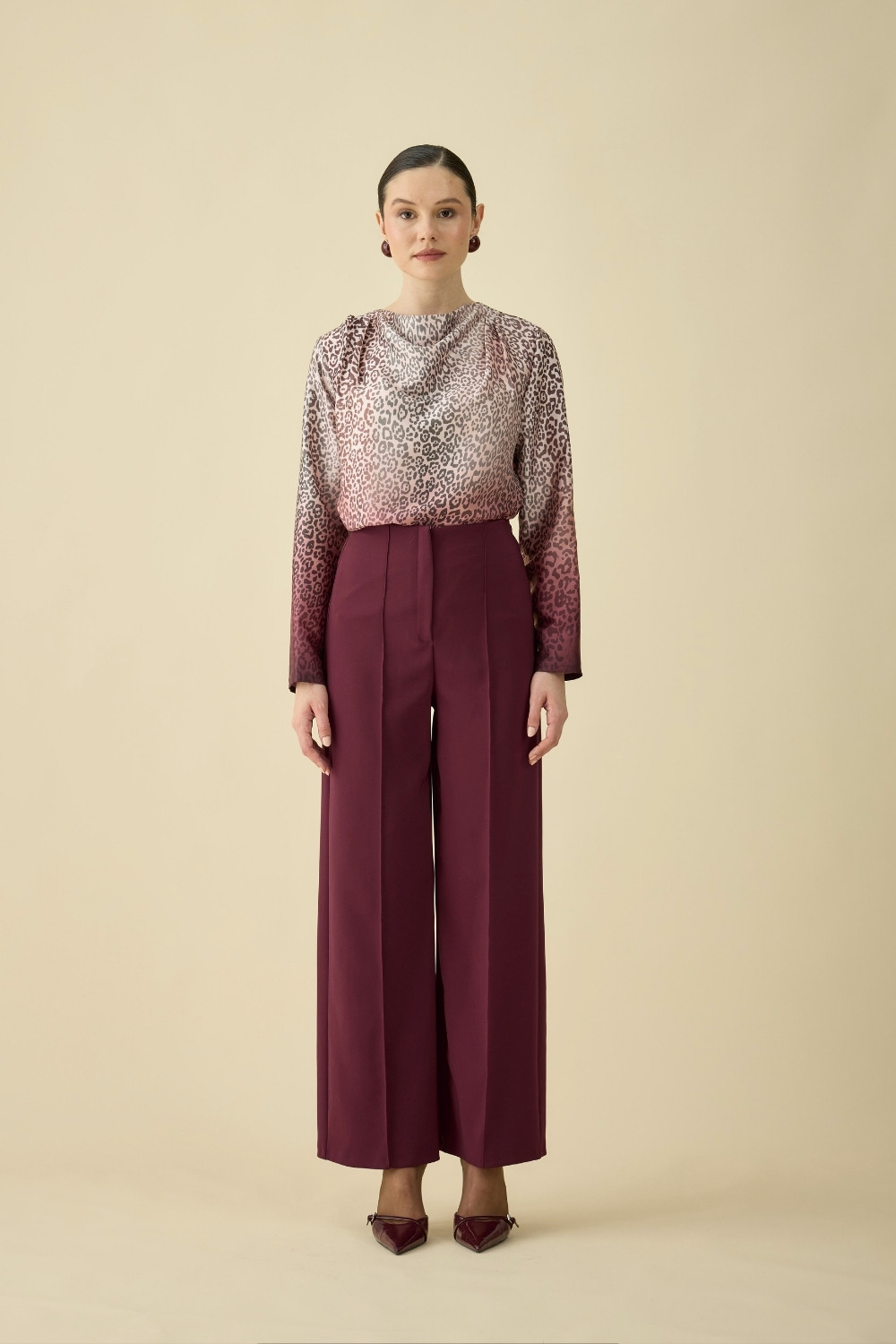 PALAZZO PANTOLON BORDO - 1