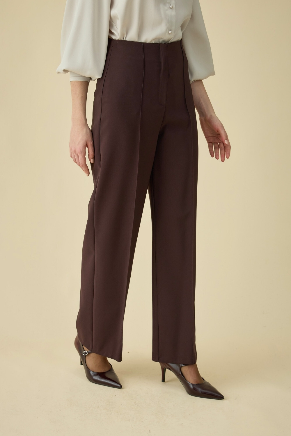 PALAZZO PANTOLON KAHVE - 4