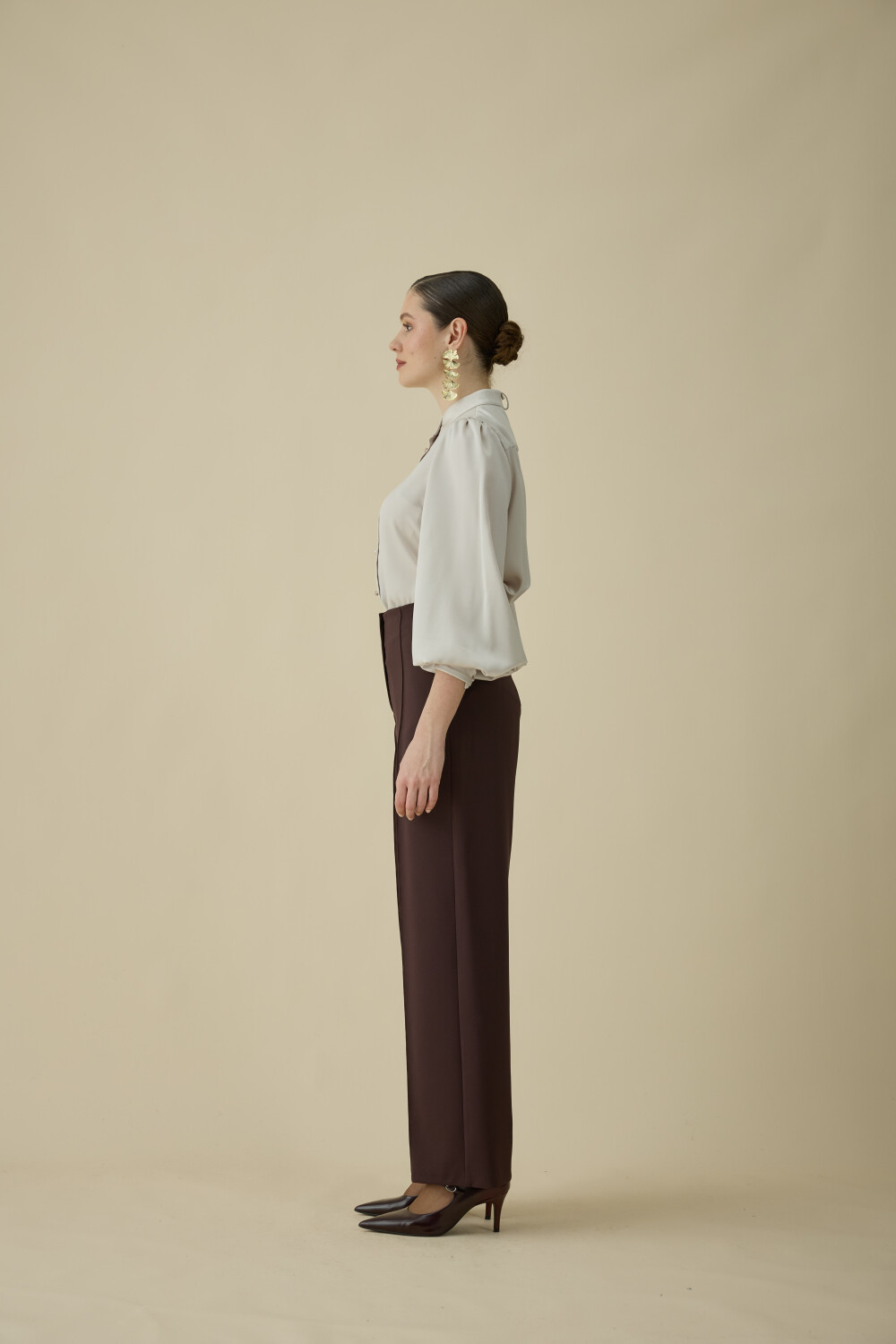 PALAZZO PANTOLON KAHVE - 5