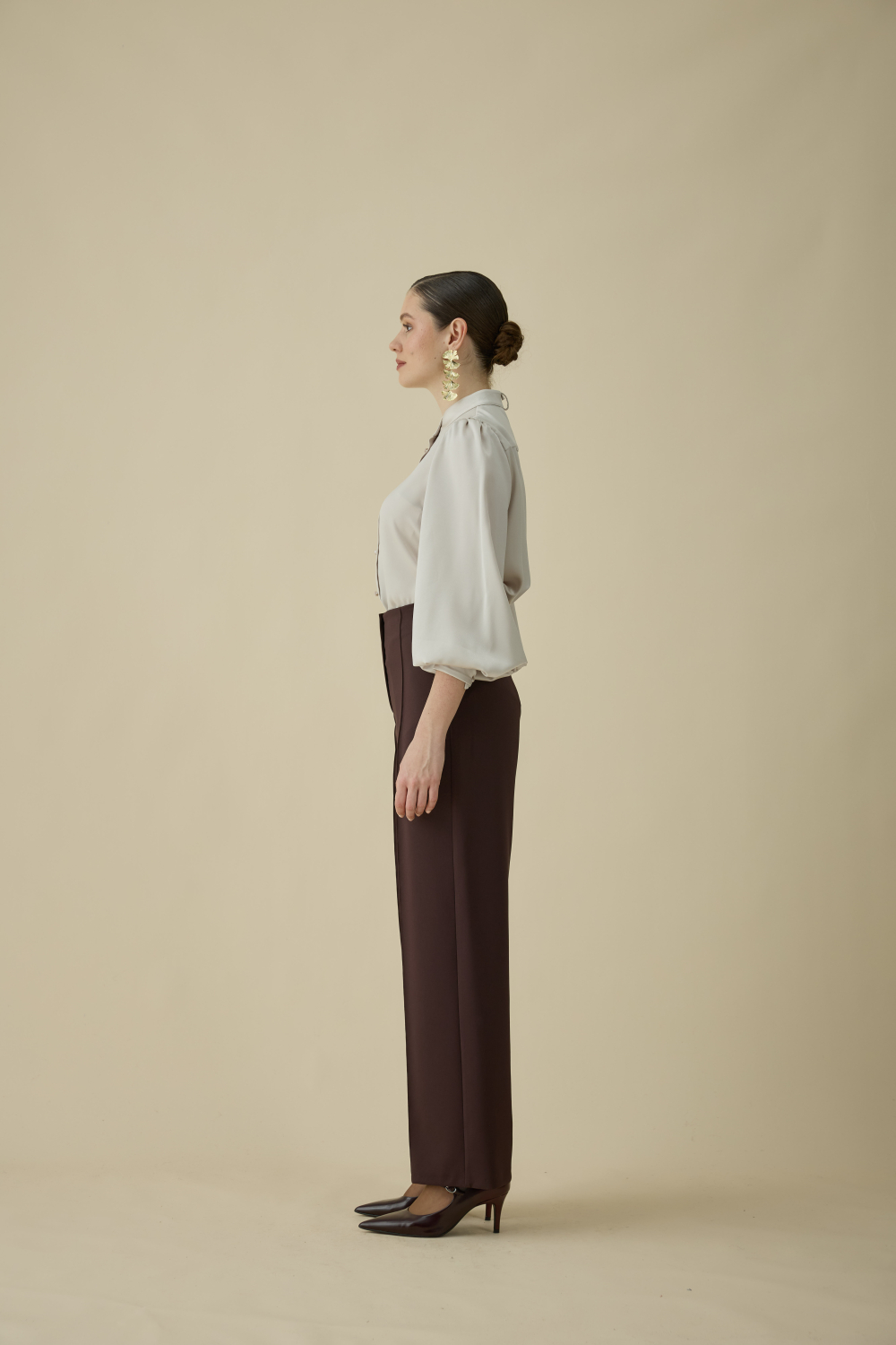 PALAZZO PANTOLON KAHVE - 5