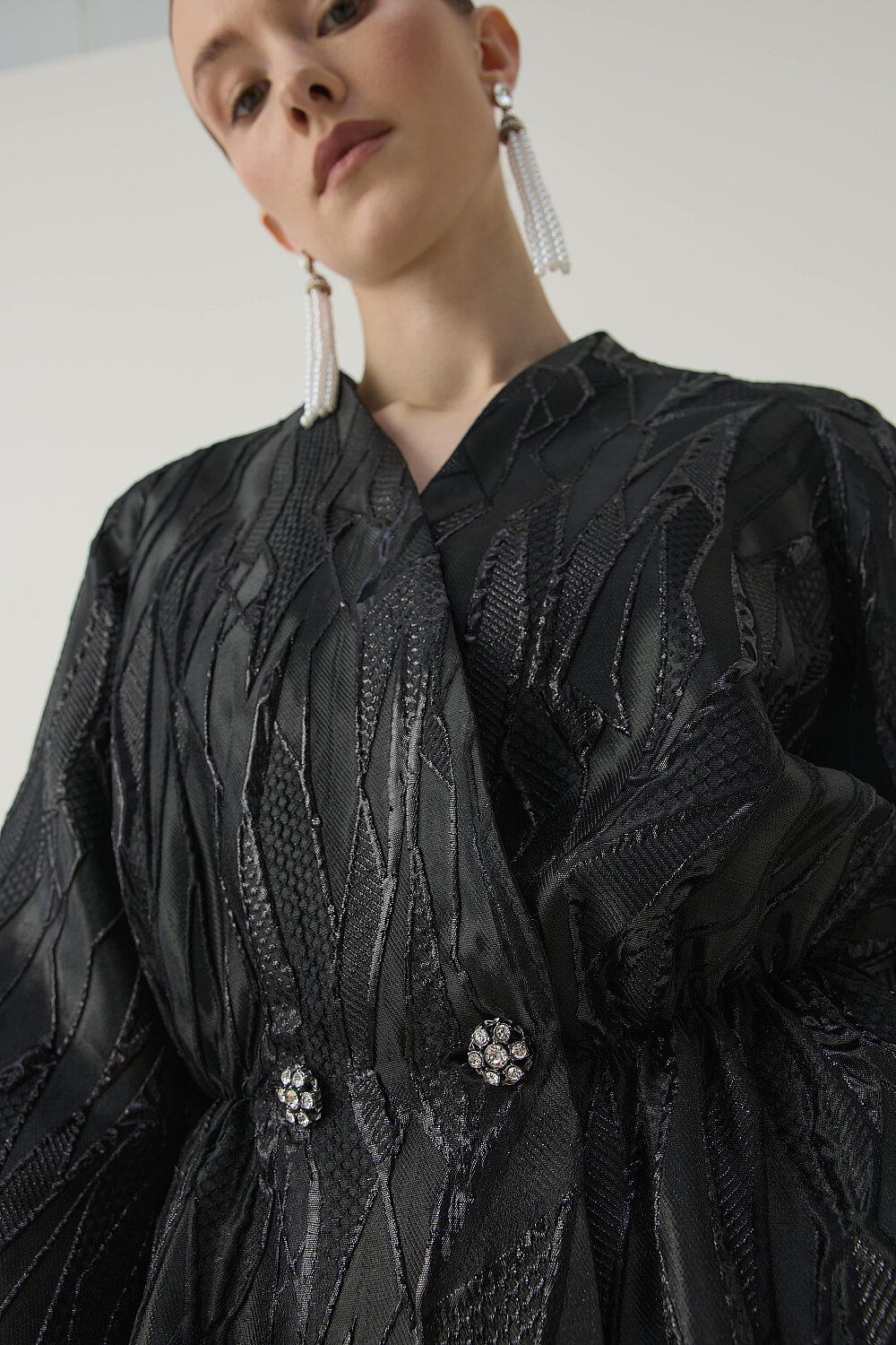 PREMİUM JAKAR KİMONO CEKET SİYAH - 6