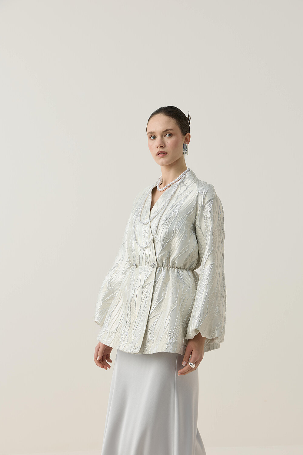 PREMİUM JAKAR KİMONO CEKET EKRU - 7