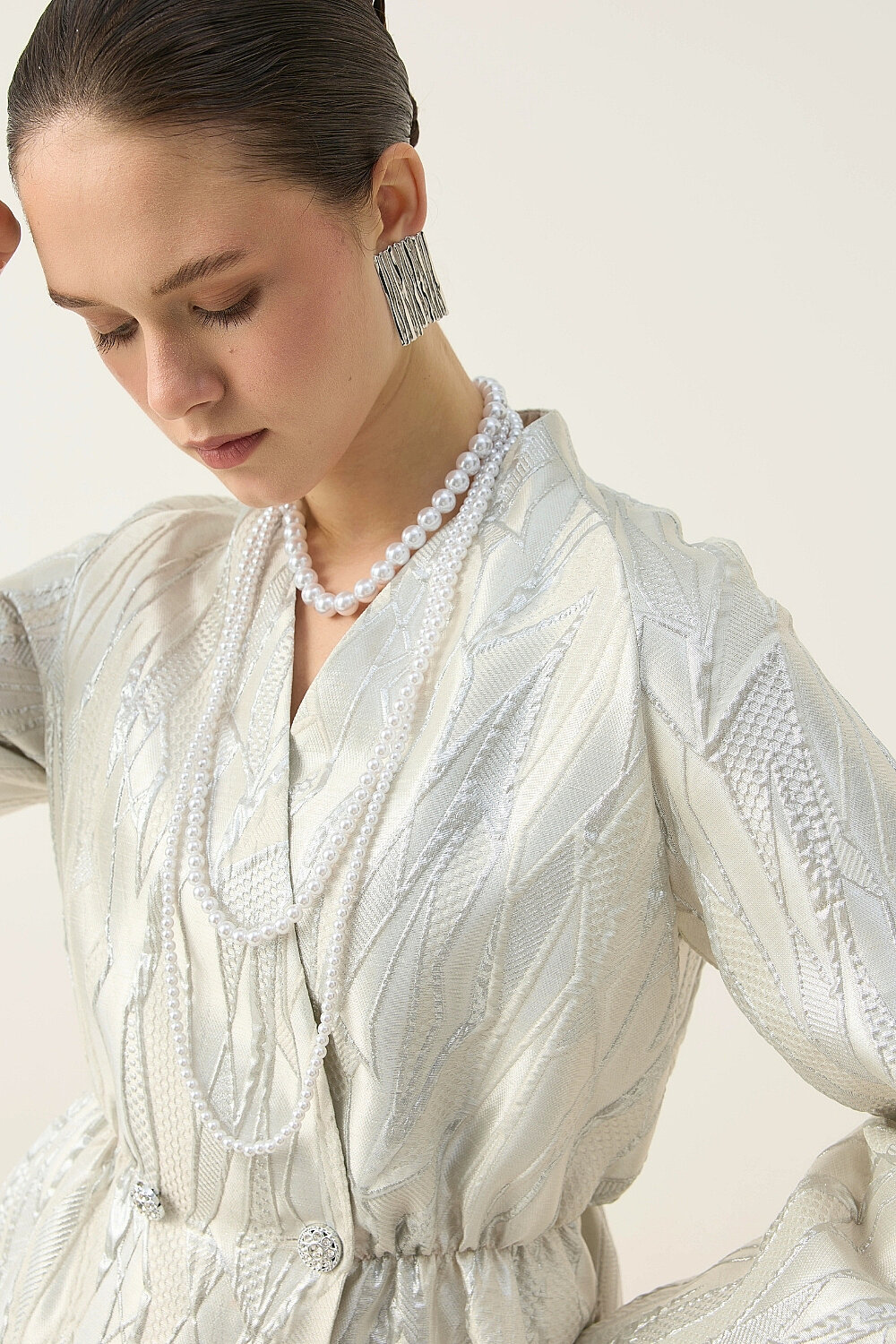 PREMİUM JAKAR KİMONO CEKET EKRU - 9