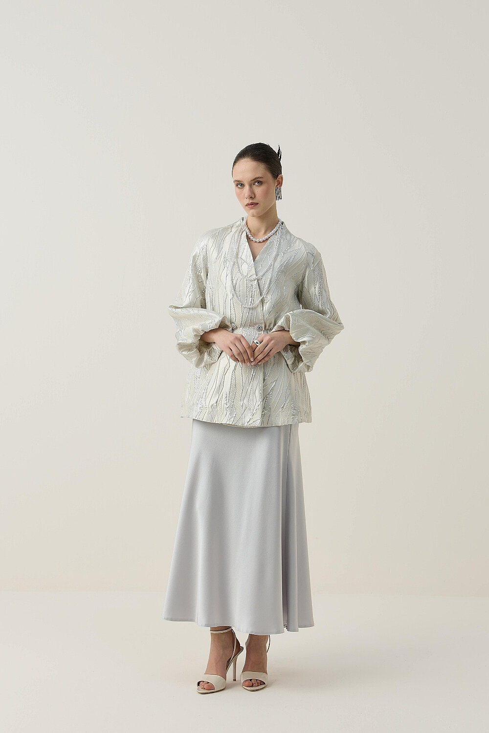 PREMİUM JAKAR KİMONO CEKET EKRU - 3