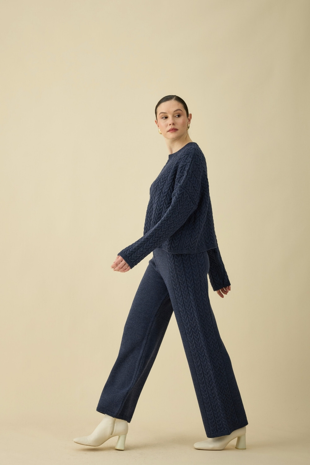 SAÇ ÖRGÜLÜ TAKIM LACİVERT - 2