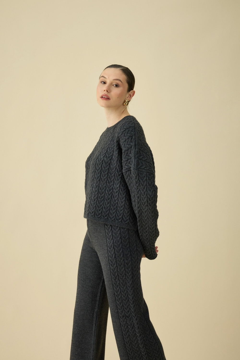 SAÇ ÖRGÜLÜ TAKIM SİYAH - 3