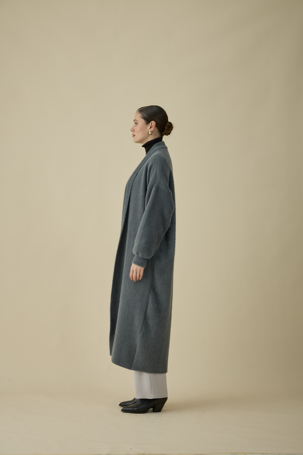 SAÇAKLI UZUN HIRKA GRİ - 4