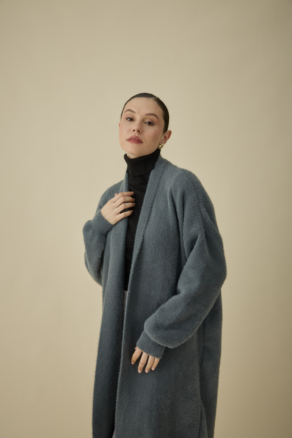 SAÇAKLI UZUN HIRKA GRİ - 5