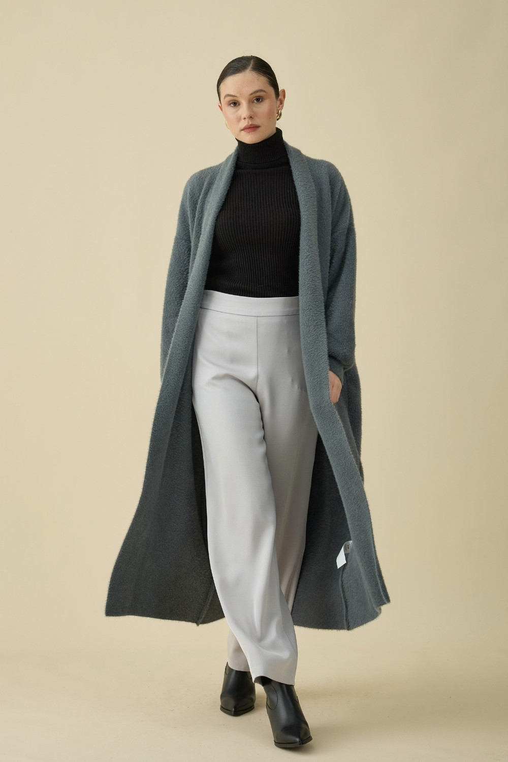 SAÇAKLI UZUN HIRKA GRİ - 2