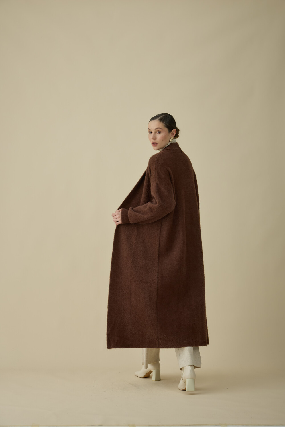 SAÇAKLI UZUN HIRKA KAHVE - 4