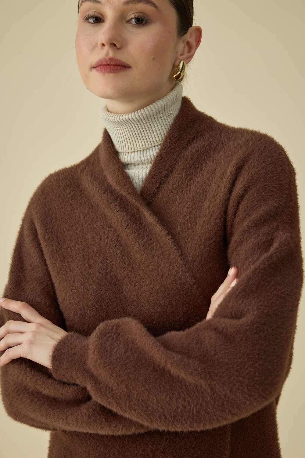 SAÇAKLI UZUN HIRKA KAHVE - 2