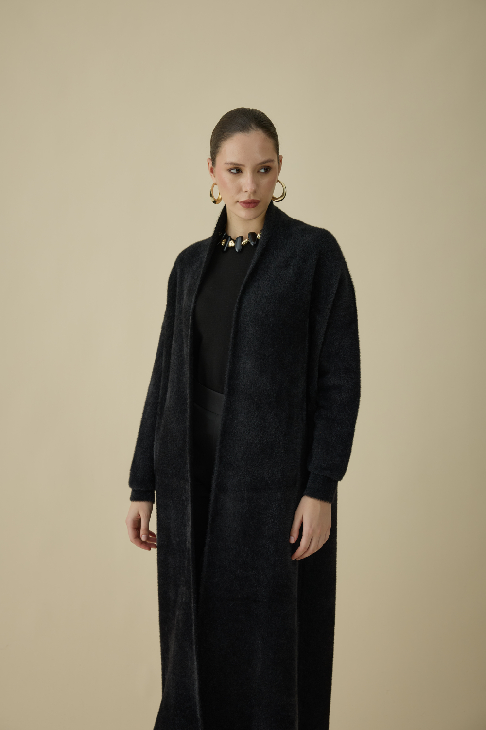 SAÇAKLI UZUN HIRKA SİYAH - 4