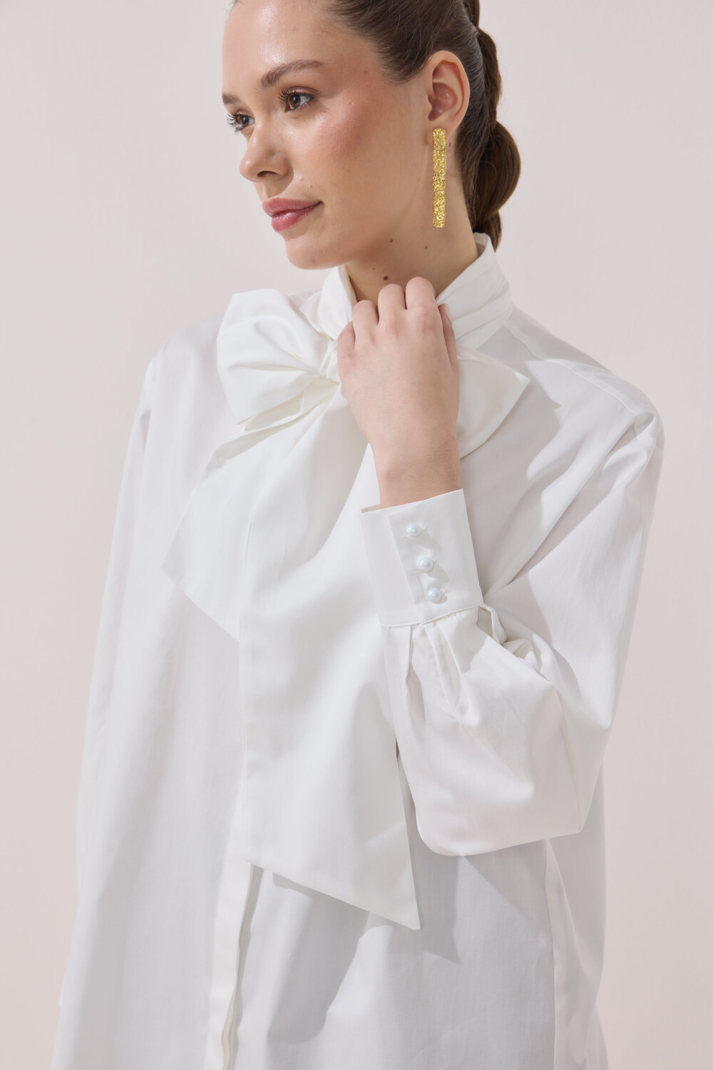 SEYYAR FİYONK DETAYLI GÖMLEK EKRU - 4