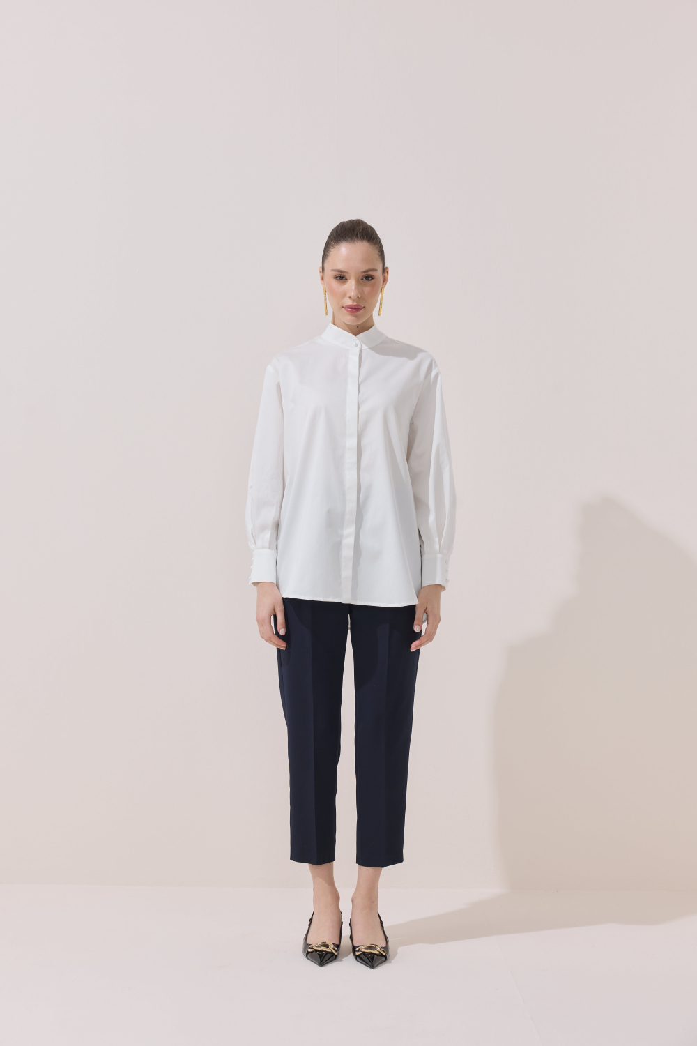 SEYYAR FİYONK DETAYLI GÖMLEK EKRU - 3