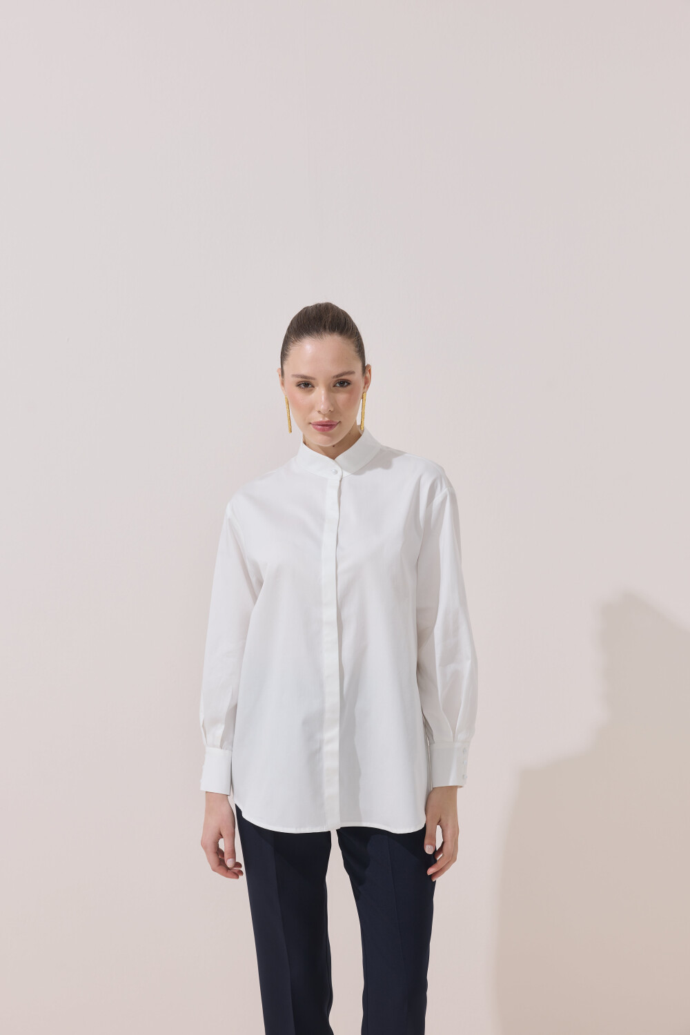 SEYYAR FİYONK DETAYLI GÖMLEK EKRU - 9