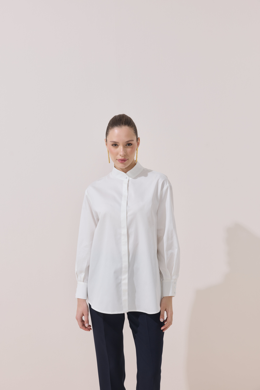 SEYYAR FİYONK DETAYLI GÖMLEK EKRU - 9