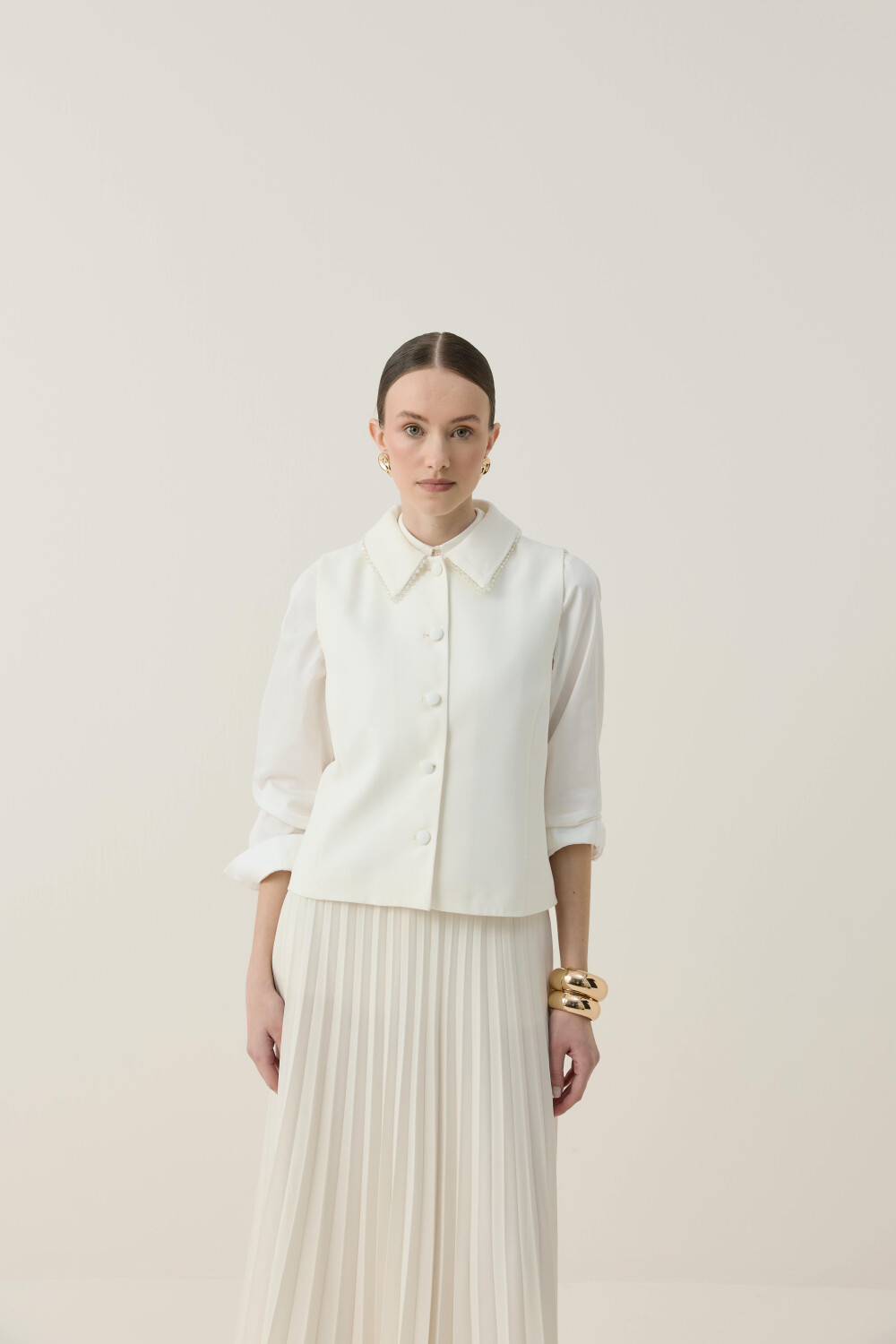 TAŞ İŞLEME DETAYLI YELEK TAKIM - 4