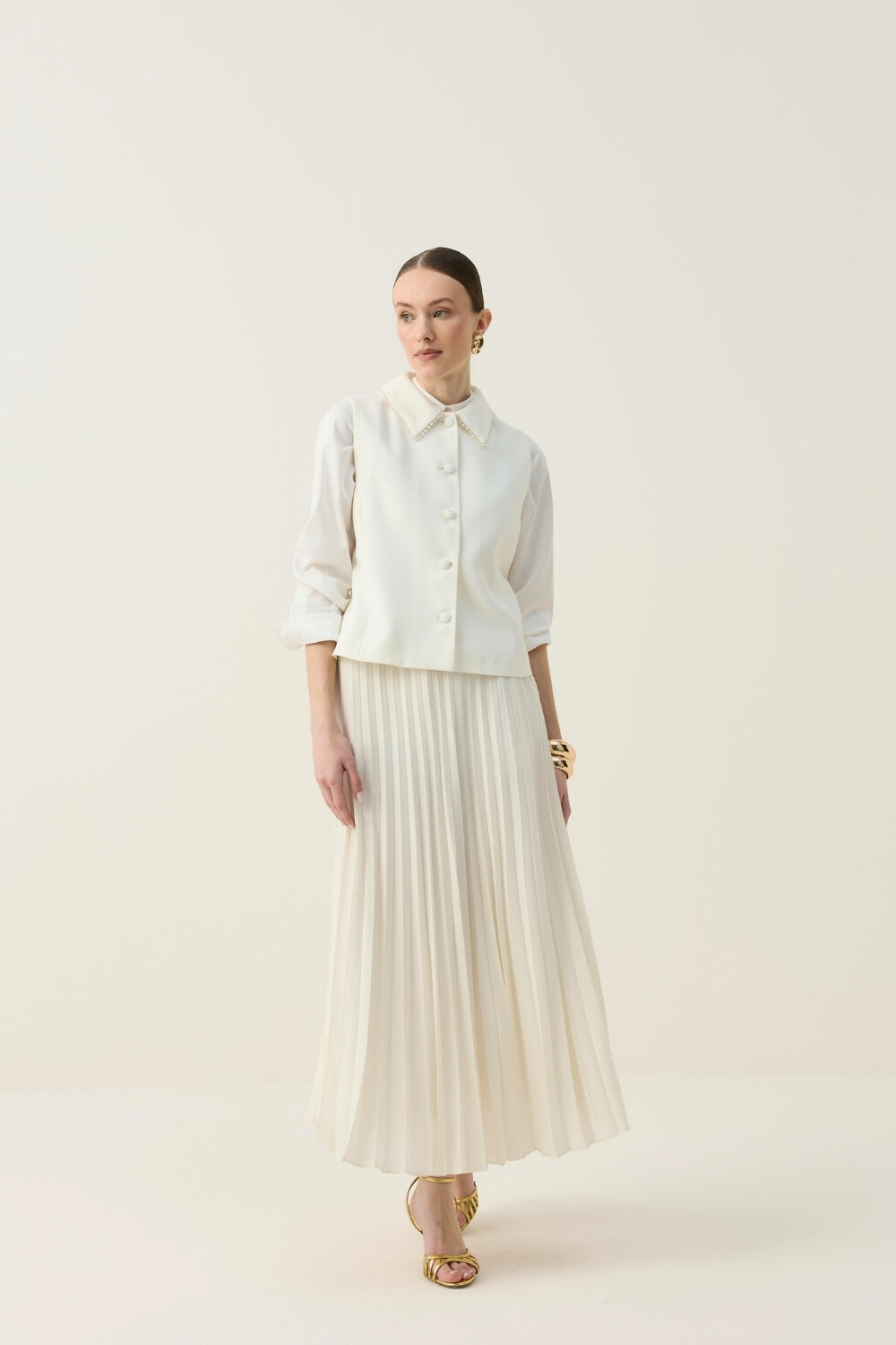 TAŞ İŞLEME DETAYLI YELEK TAKIM - 2