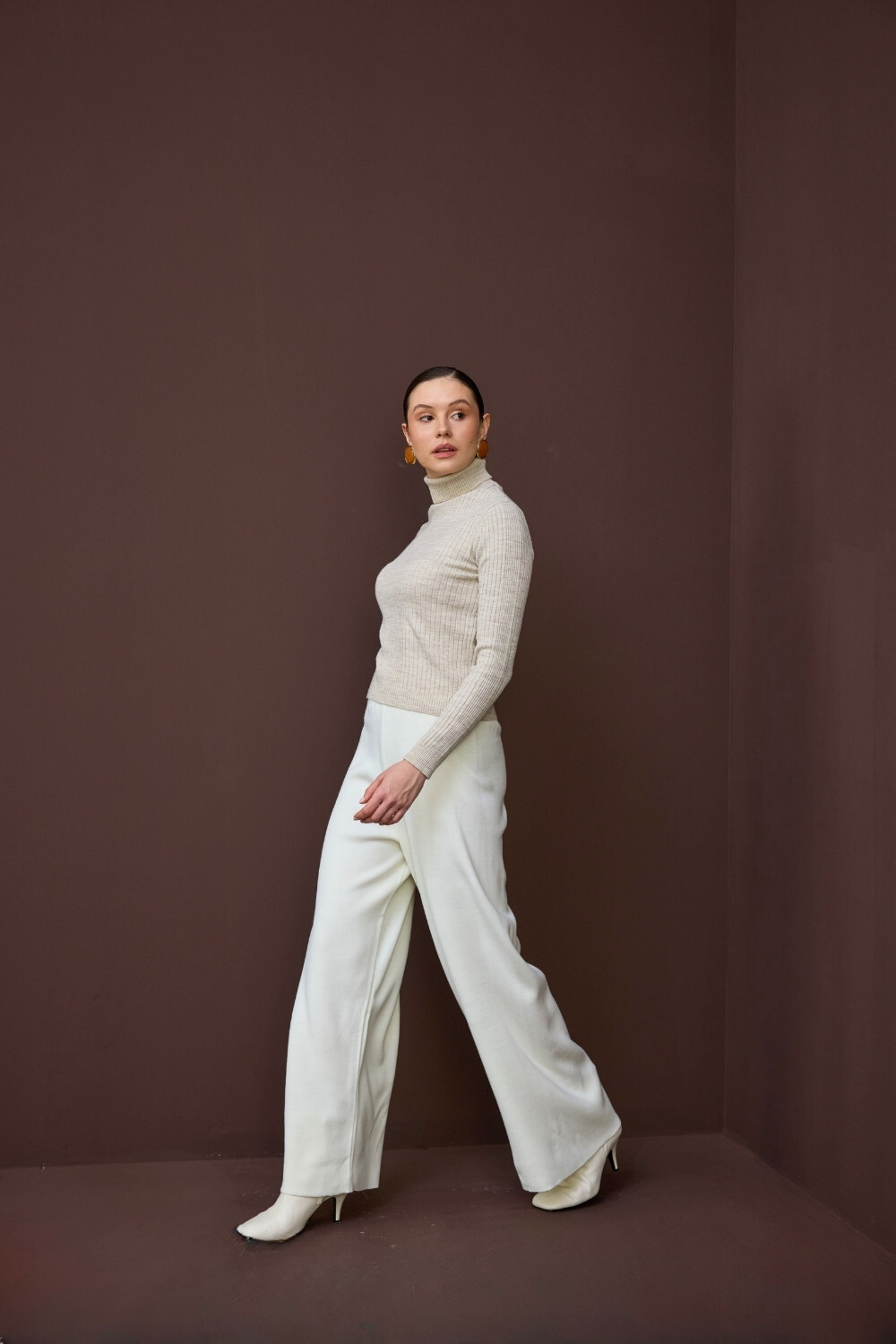 TRİKO PANTOLON EKRU - 2