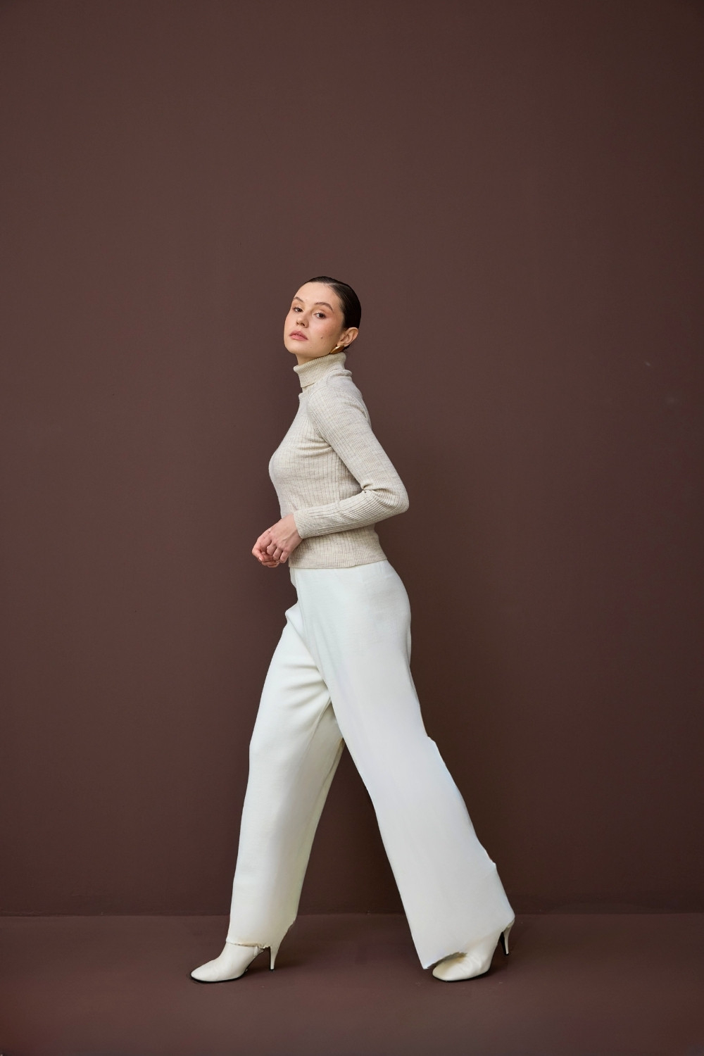 TRİKO PANTOLON EKRU - 3