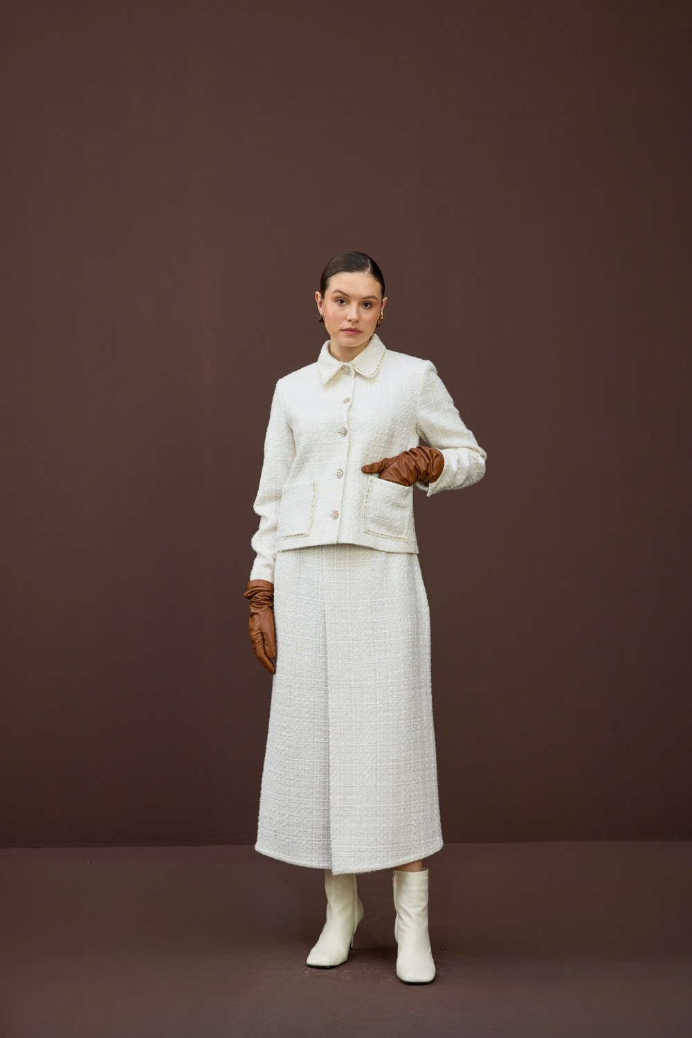 TÜVİT CEKET TAKIM EKRU - 3