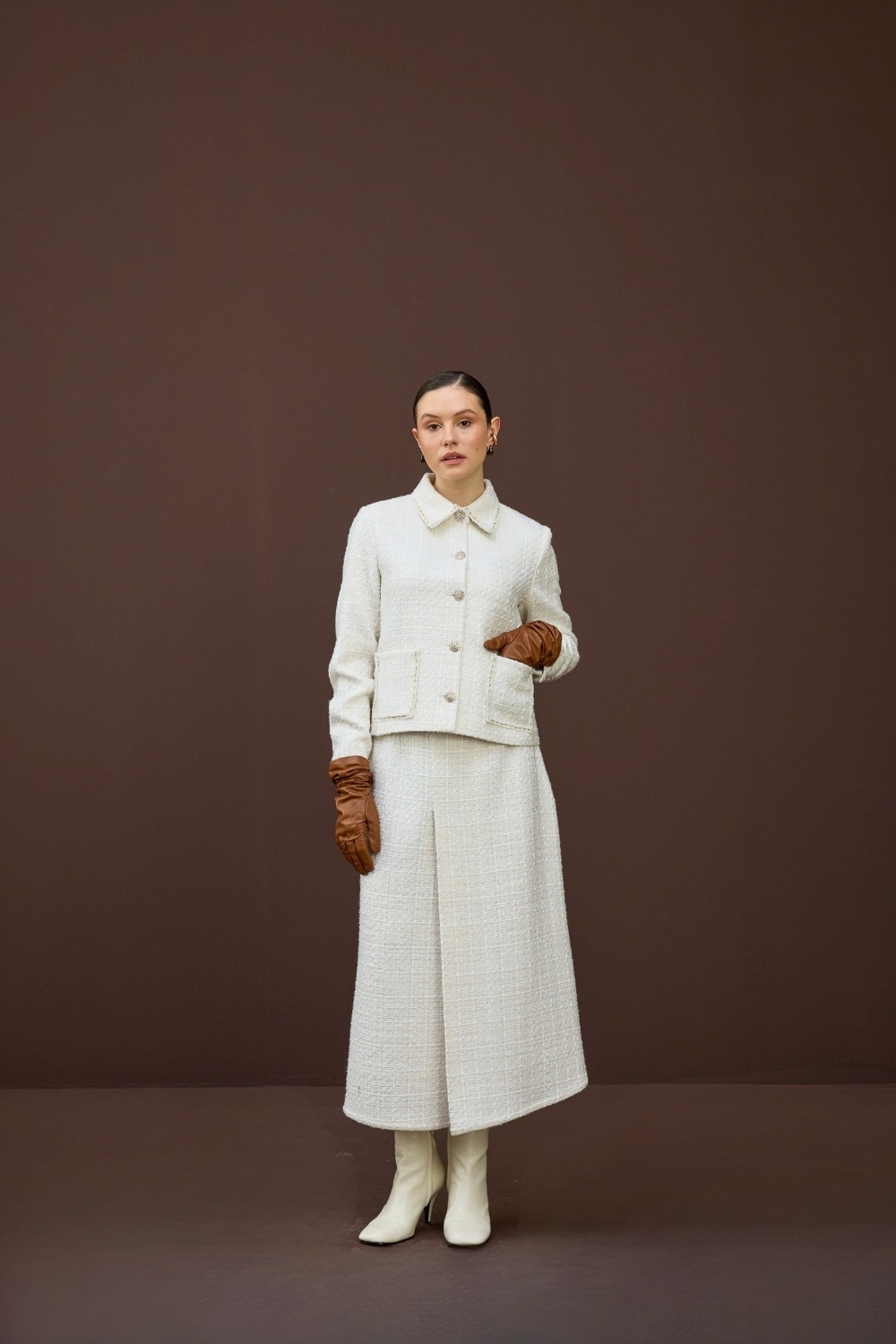 TÜVİT CEKET TAKIM EKRU - 4