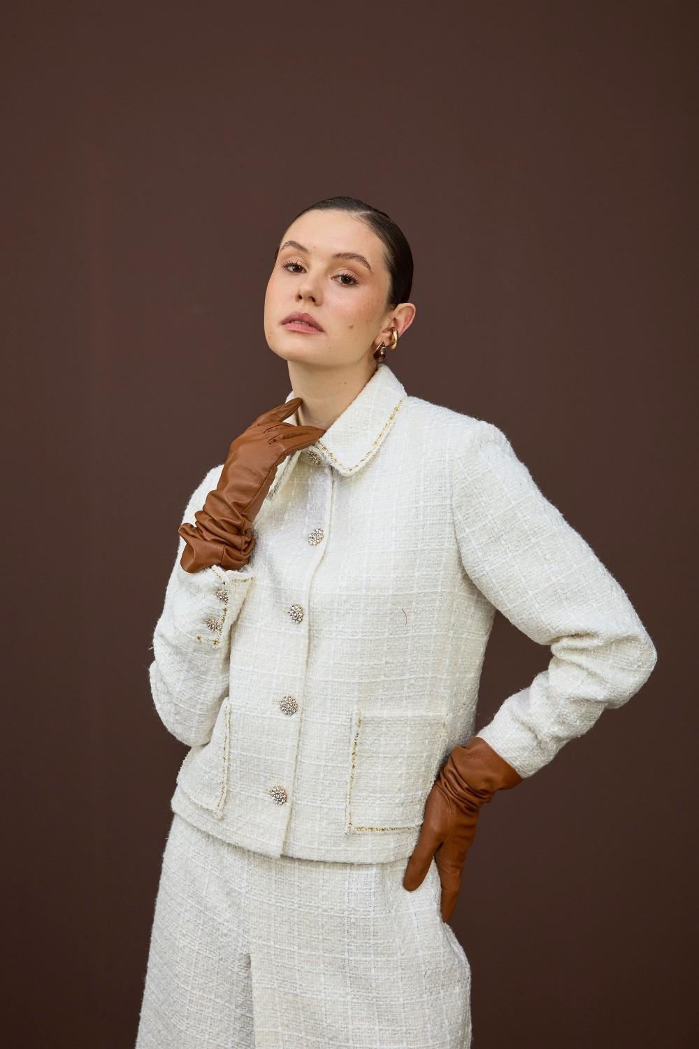 TÜVİT CEKET TAKIM EKRU - 6