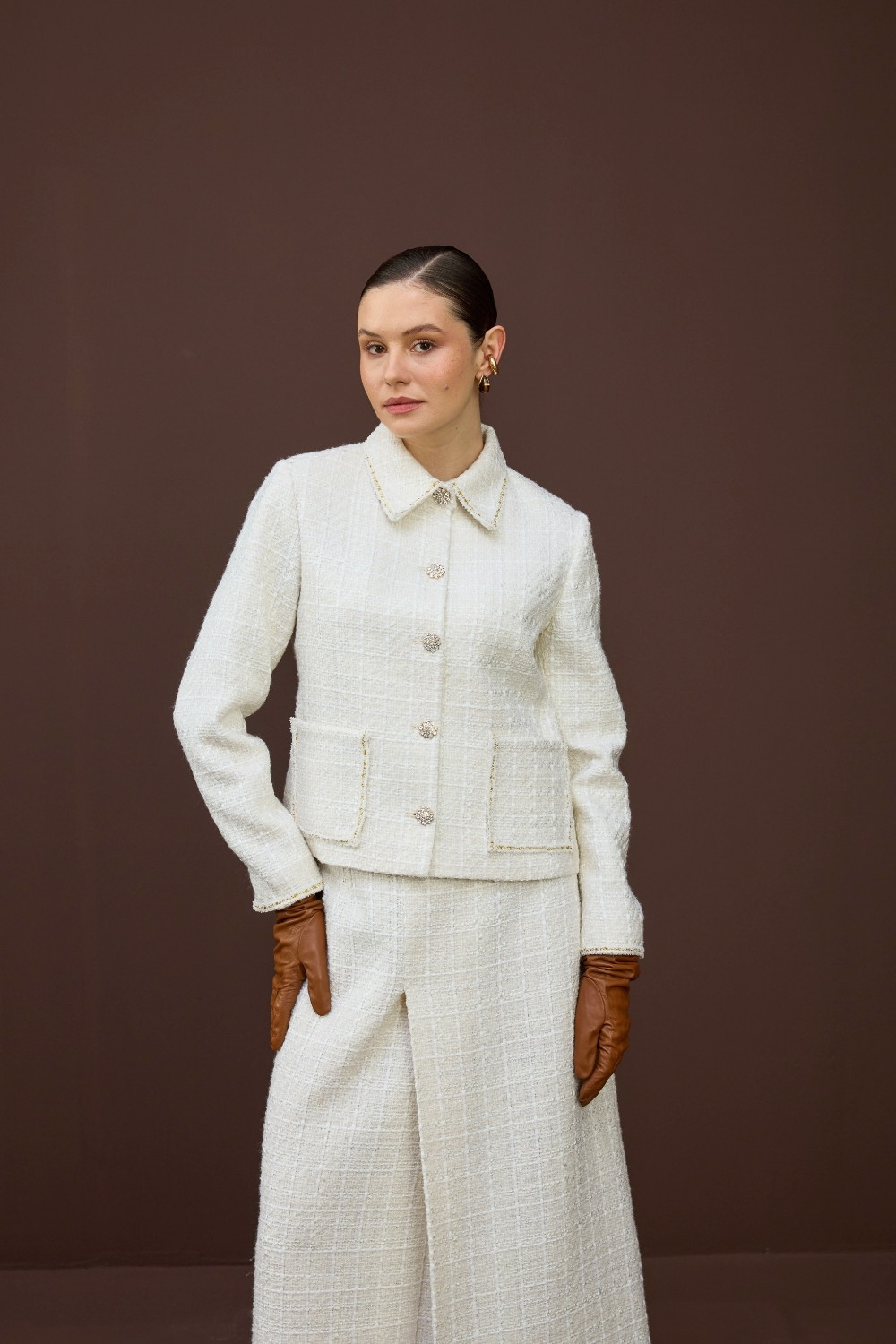 TÜVİT CEKET TAKIM EKRU - 1