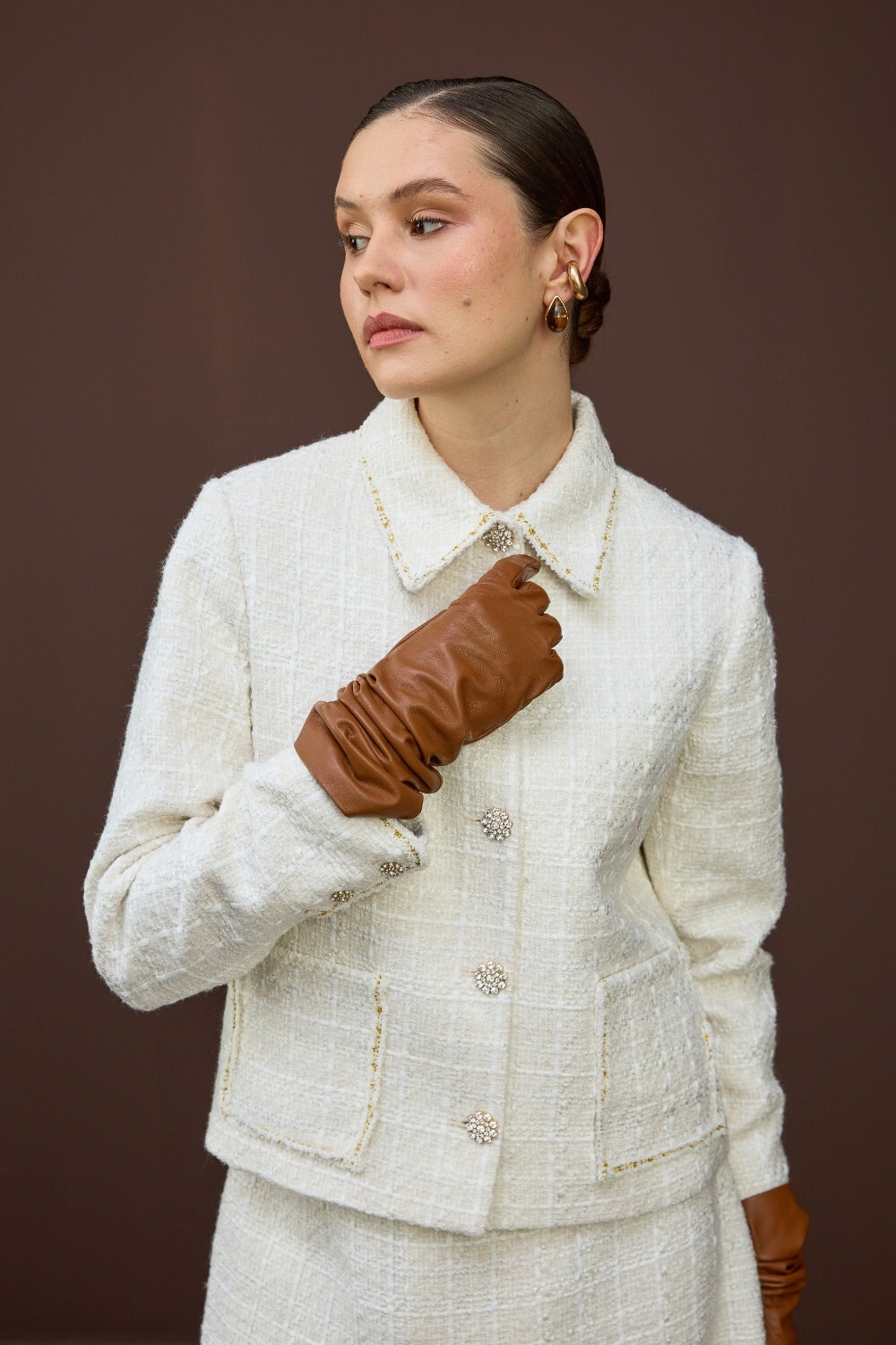 TÜVİT CEKET TAKIM EKRU - 8